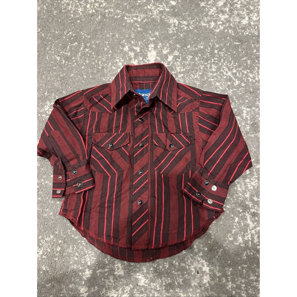 Wrangler RETRO western shirt button up boys XXS Vintage Pearl Button Cowboy